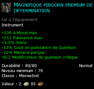 Magnifique pibgorn premium de détermination