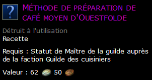 Méthode de préparation de café moyen d'Ouestfolde