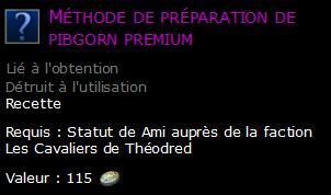 Méthode de préparation de pibgorn premium