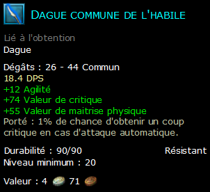 Dague commune de l'habile