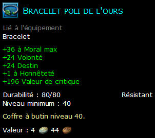 Bracelet poli de l'ours