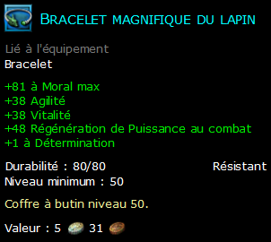 Bracelet magnifique du lapin