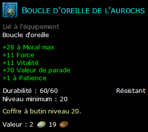 Boucle d'oreille de l'aurochs