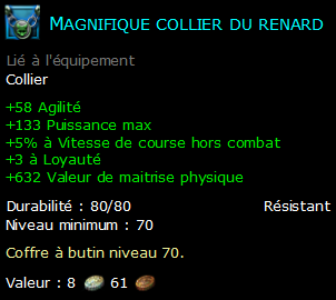 Magnifique collier du renard