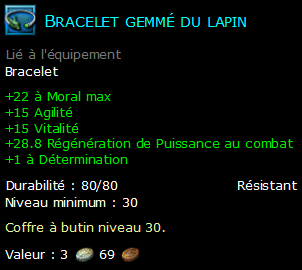 Bracelet gemmé du lapin