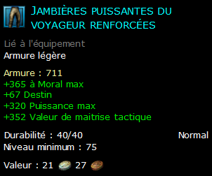 Jambières puissantes du voyageur renforcées