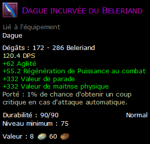 Dague incurvée du Beleriand