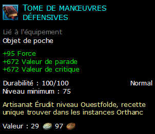 Tome de manœuvres défensives