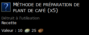 Méthode de préparation de plant de café (x5)