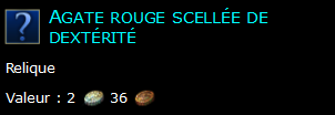 Agate rouge scellée de dextérité