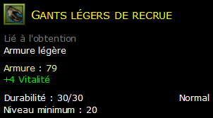 Gants légers de recrue