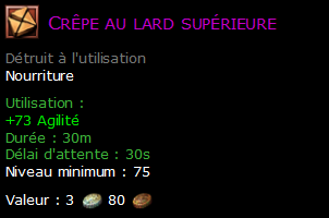 Crêpe au lard supérieure