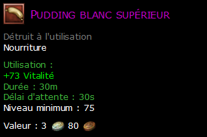 Pudding blanc supérieur