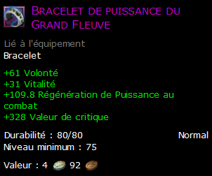 Bracelet de puissance du Grand Fleuve