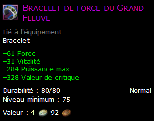 Bracelet de force du Grand Fleuve