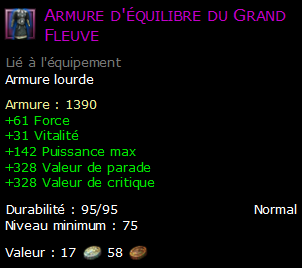 Armure d'équilibre du Grand Fleuve