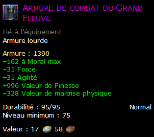 Armure de combat du Grand Fleuve