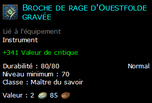 Broche de rage d'Ouestfolde gravée