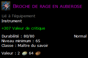 Broche de rage en auberose