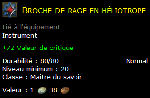 Broche de rage en héliotrope