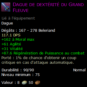 Dague de dextérité du Grand Fleuve