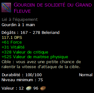 Gourdin de solidité du Grand Fleuve