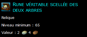 Rune véritable scellée des deux arbres