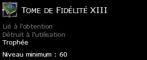 Tome de Fidélité XIII