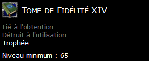 Tome de Fidélité XIV