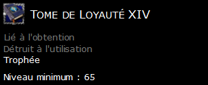 Tome de Loyauté XIV