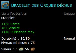 Bracelet des Orques déchus