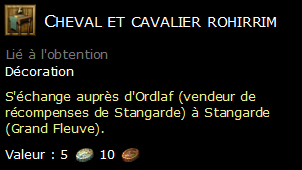 Cheval et cavalier rohirrim