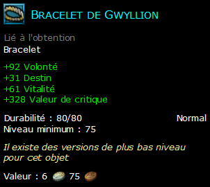 Bracelet de Gwyllion