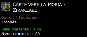 Carte vers la Moria - Zirakzigil