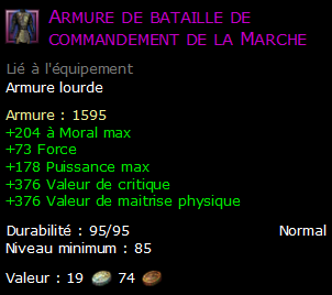 Armure de bataille de commandement de la Marche