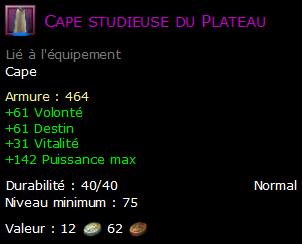 Cape studieuse du Plateau