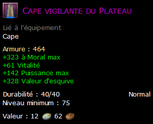 Cape vigilante du Plateau