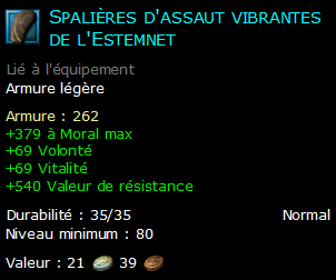 Spalières d'assaut vibrantes de l'Estemnet