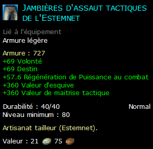 Jambières d'assaut tactiques de l'Estemnet