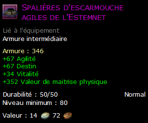 Spalières d'escarmouche agiles de l'Estemnet