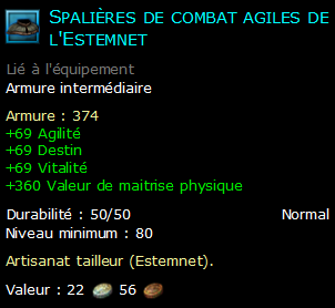 Spalières de combat agiles de l'Estemnet