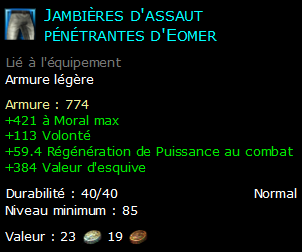 Jambières d'assaut pénétrantes d'Eomer