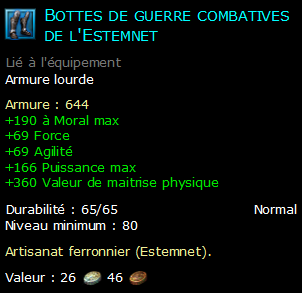 Bottes de guerre combatives de l'Estemnet