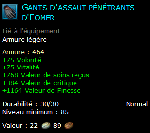 Gants d'assaut pénétrants d'Eomer