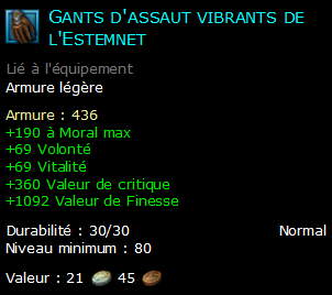 Gants d'assaut vibrants de l'Estemnet