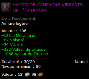 Gants de campagne vibrants de l'Estemnet