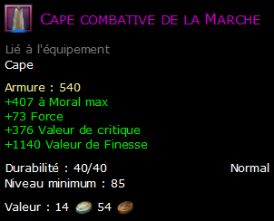 Cape combative de la Marche