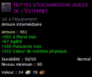 Bottes d'escarmouche agiles de l'Estemnet