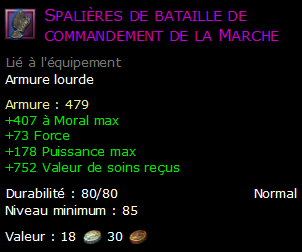 Spalières de bataille de commandement de la Marche