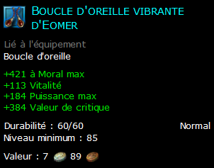 Boucle d'oreille vibrante d'Eomer